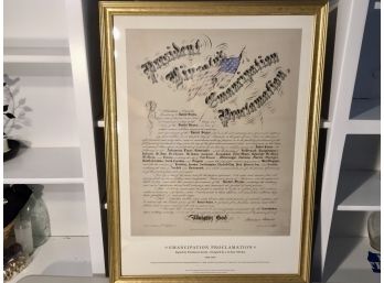 Framed Print Of The Emancipation Proclamation