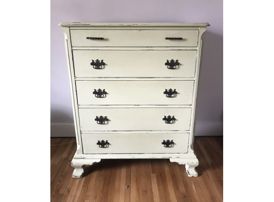 Rustic Painted Wooden Chest Of Drawers