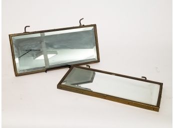 Vintage Rectangular Beveled Refractive Mirror
