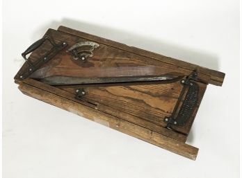 Late 1800's Antique Oak Wood Food Slicer