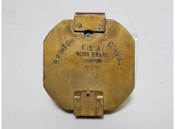 Vintage Brass Case Brinton Compass By C.S.N Ross Evans, New York  (B)