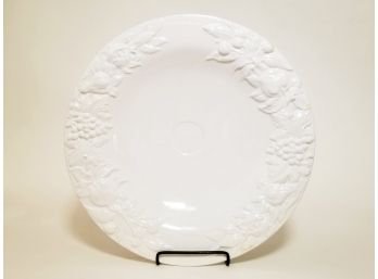 Vintage Antica Fornace Italy Round All White Serving Dish