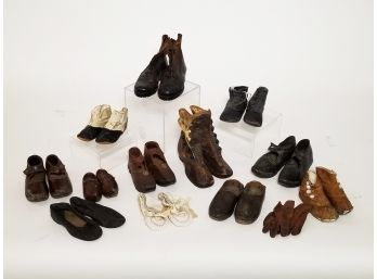 13 Pairs Antique Doll/Miniature Footwear