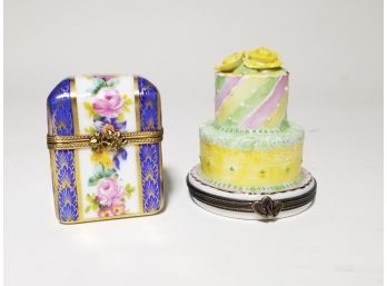 Whimsical French Porcelain Trinket Boxes