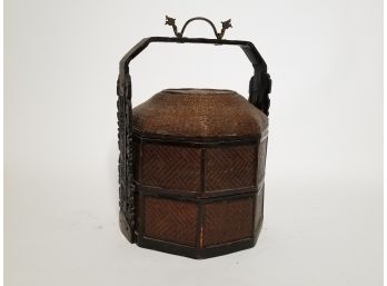 Antique Chinese Tiered Wedding Dowry Basket