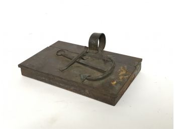 Antique Tin Nautical Log Book Holder Box