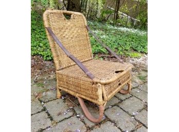 Antique Wicker Picnic Seat