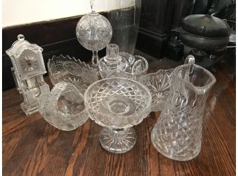 Large Collection Of Vintage Fine Cut & Etched Crystal Decor