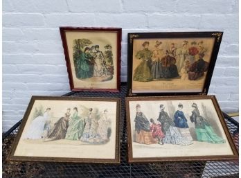Vintage Hand Colored Godey's Fashion Prints