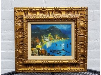 Oil On Canvas, Riviera Scene