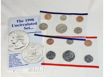 1998 United States Mint Set Uncirculated Coin Set P And D Mints