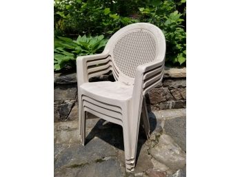 Selection Of 4 Stackable Patio Chairs