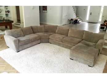 Large Contemporary Microfiber Sectional Sofa