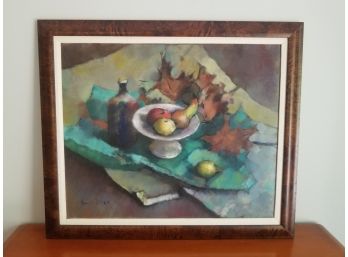 Large Still Life Oil On Canvas Signed 'Jane Lico?'