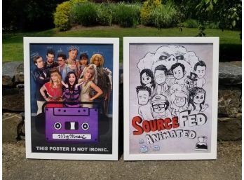 2 Framed Cast Posters For 2 Youtube Original Web Series From 2012 'My Music' & 'SourceFed'