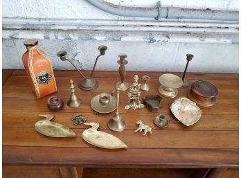 Assortment Of Handosme Vintage Brass Decor & More