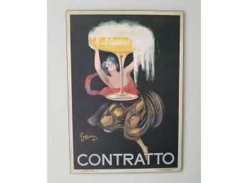 Large Framed Vintage Italian Advertising Sign Poster