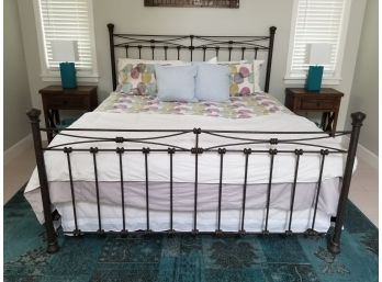 Contemporary Custom Made Wrought Iron King Bed