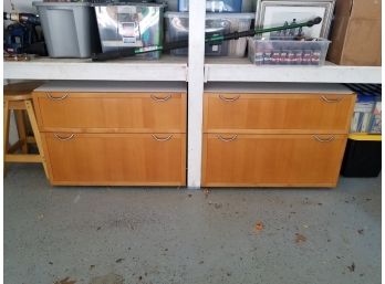 2 Modular Plywood Storage Cabinets