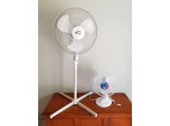 2 Contemporary Standing Fans