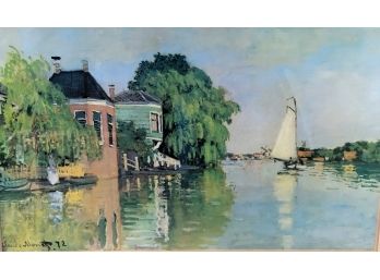 Claude Monet Signed Houses On The Achterzaan