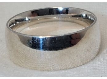 Sterling Silver Size 5 Heavy & Wide Wedding Band ~ 5.53 Grams