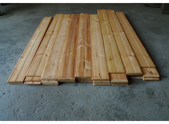 47 Piece Lot Of Spruce Low Profile Paneling