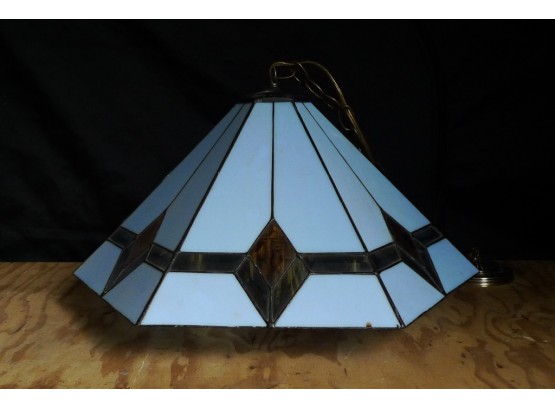 20' X 14.5' Vintage Stained Glass Chandelier
