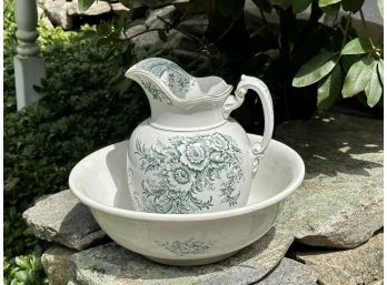 Vintage LaBelle Wash Basin & Pitcher