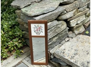 Hand Painted Pencil Signed Divided Mirror
