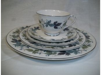 40 + Piece Dinner Service For Eight ROYAL DOULTON 'Burgundy' Pattern