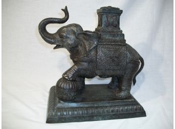 Wonderful Vintage Large Bronze Elephant Sculpture / Statue - Highly Detailed