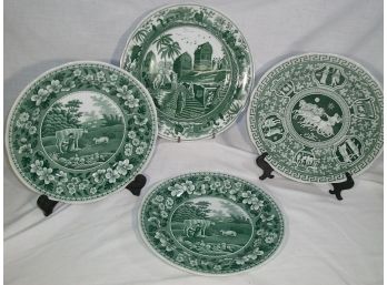 Seven Spode 'Pearl River' Plates & Four Spode 'Milkmaid' Plates - NICE LOT !