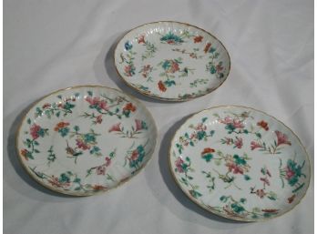 Three Antique ? Vintage ? Chinese ? Japanese ?  Plates - Asian Plates
