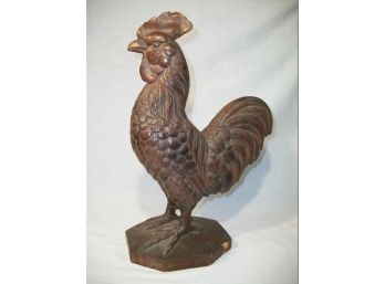 Fabulous Carved Rooster True 'Folk Art' Piece  - Old Gallery Labels - BEAUTIFUL PIECE