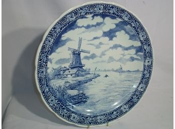 Huge Delft Platter By BOCH In Belgium (for Royal Sphinx) - Beautiful Piece