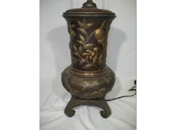 HUGE Japanese Bronze Vase / Urn (Converted To Lamp)  - LARGE AND HEAVY !