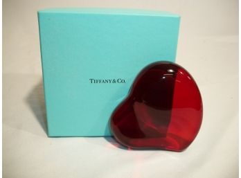Red  Heart Tiffany & Company Paperweight With Box - By Else Peretti