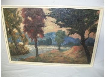 Vintage Extremely Well Done Painting Oil On Board Signed Illegibly