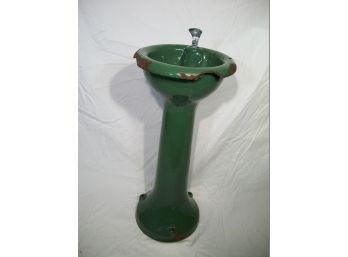Amazing Antique Iron Water / Drinking Fountain (Green Enamel & Iron)
