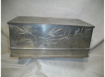Antique ? Vintage ? Asian 'Kut Hing' Pewter Tea Box Swatow  - Very Heavy - High Quality