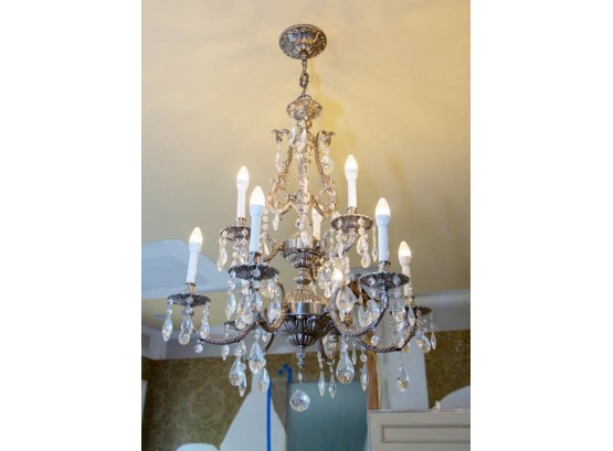Pewter And Crystal Chandelier 1 - Original Retail $15,000