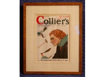 Vintage Collier's Cover - Winter Skiing