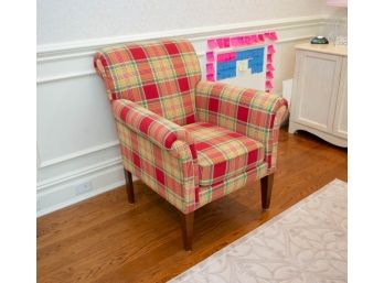 Ethan Allen Tartan Arm Chair