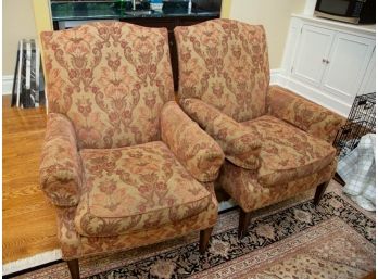 Pair Of Hickory Armchairs With Nailhead Trim