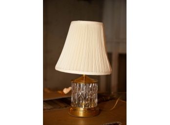 Waterford Crystal And Brass Accent Lamp