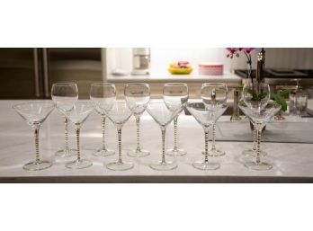 Crystal Wine Glasses And Martini Glasses