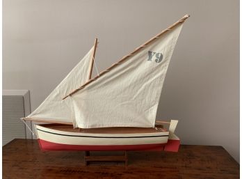 Model Sailboat On Stand
