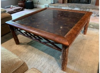 Henredon Cocktail Table With Copper Top, Retail $3400