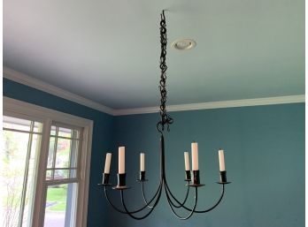 Wrought Iron Six Candle Chandelier